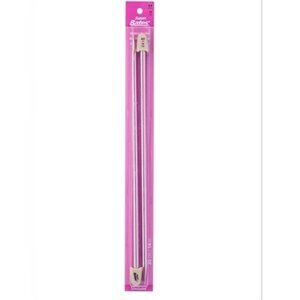 Susan Bates 14Inch  Silvalume Single Point Knitting Needle 8mmSilver Pink
